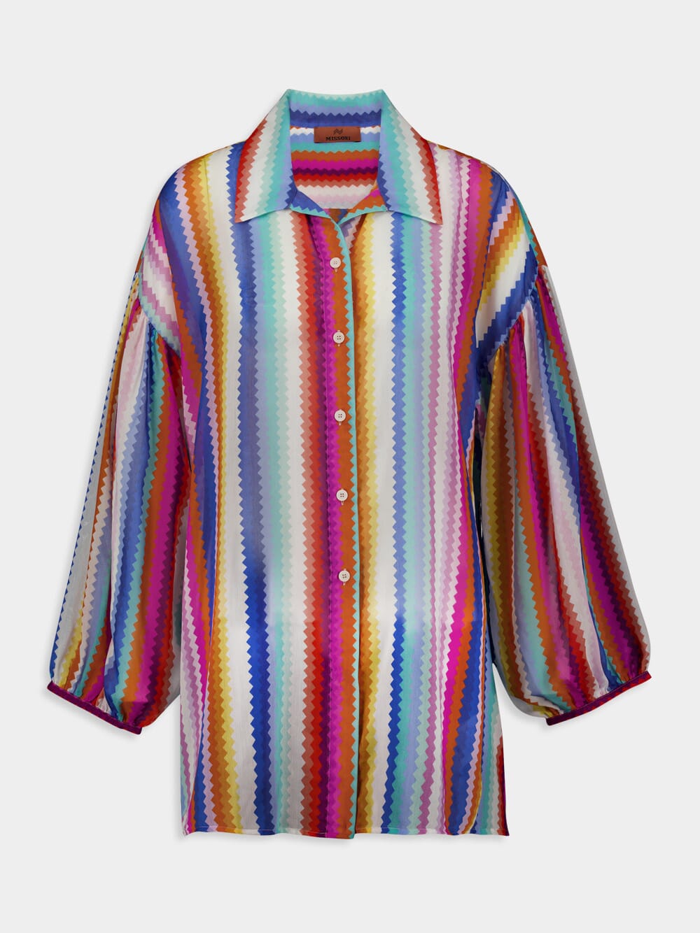 Zigzag Silk-Cotton Chemisier