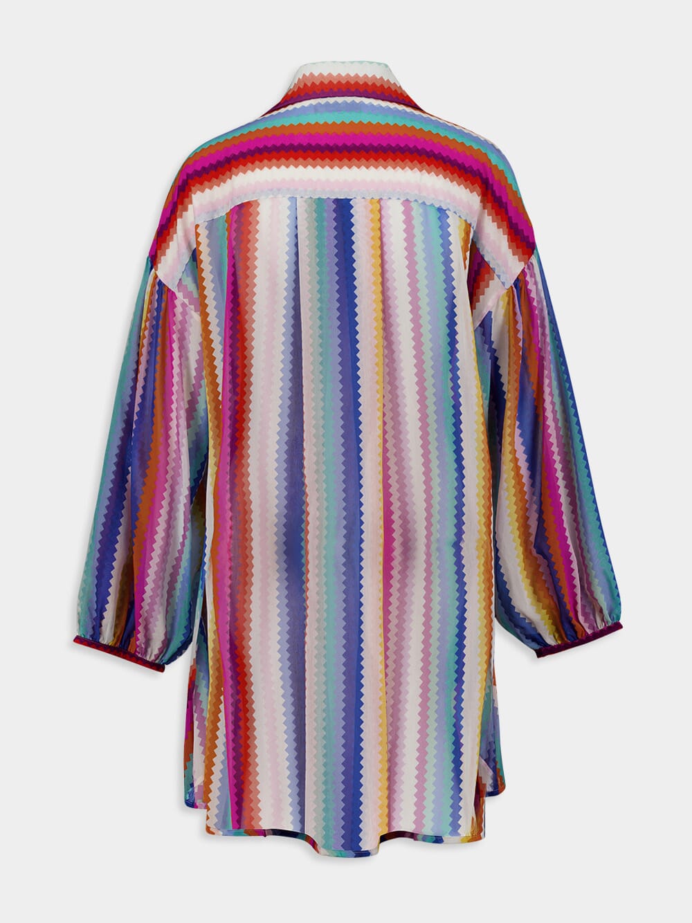 Zigzag Silk-Cotton Chemisier