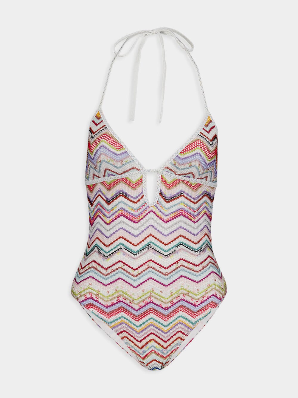 Lurex Zigzag Crochet Swimsuit