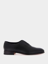 Santoni Black Patent Leather Oxford Shoes