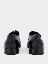 Santoni Black Patent Leather Oxford Shoes