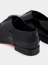 Santoni Black Patent Leather Oxford Shoes