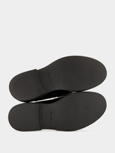 Santoni Black Penny Gunder Loafers