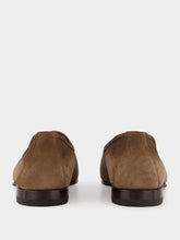 Santoni Brown Nubuck Andrea Tassel Loafers