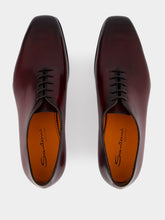 Santoni Red Calfskin Brando Oxford Shoes