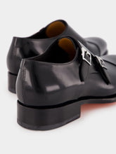 Santoni Leather Double-Buckle Shoes