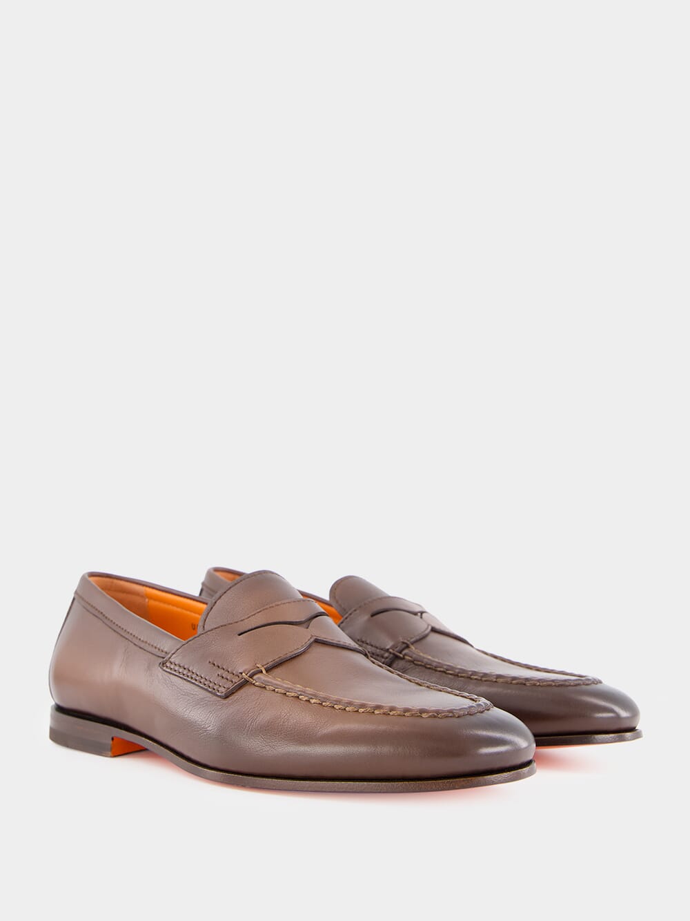 Hand-Polished Leather Penny Loafers