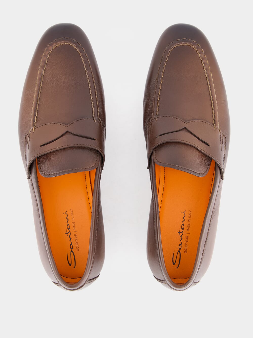 Hand-Polished Leather Penny Loafers