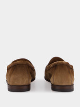 Santoni Light Brown Suede Carlo Loafers