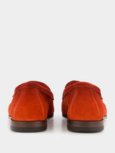 Santoni Red Suede Carlo Loafers