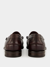 Santoni Bordeaux Quentin Leather Loafers