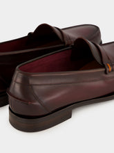 Santoni Bordeaux Quentin Leather Loafers
