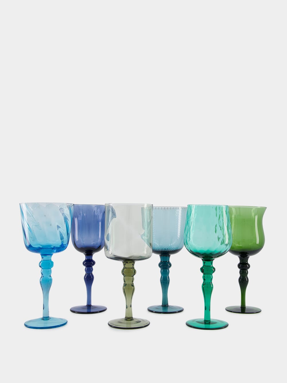 Set of 6 Textured Glass Tumblers