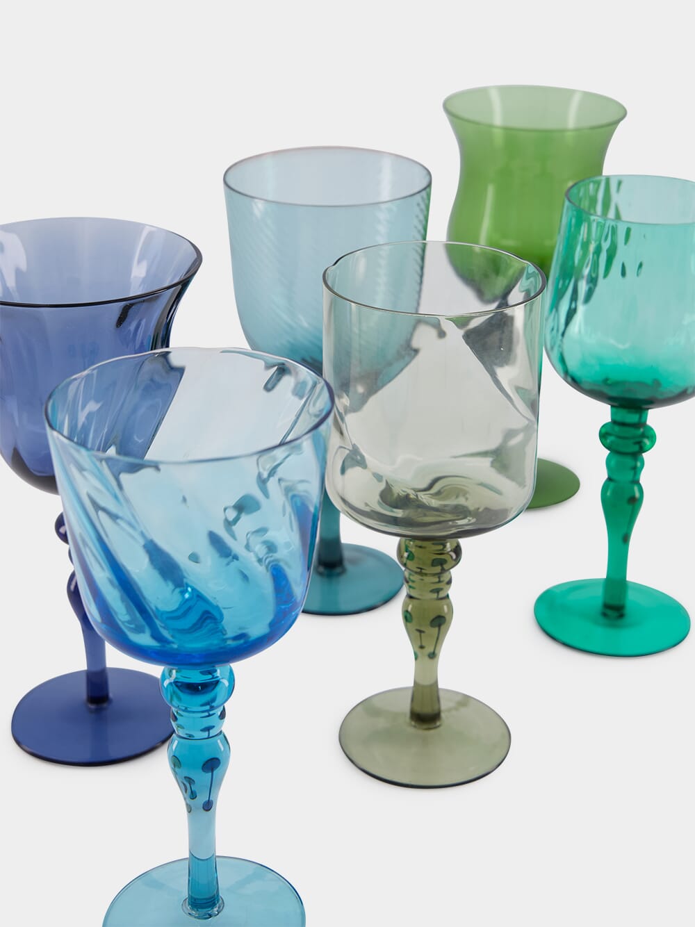 Set of 6 Textured Glass Tumblers