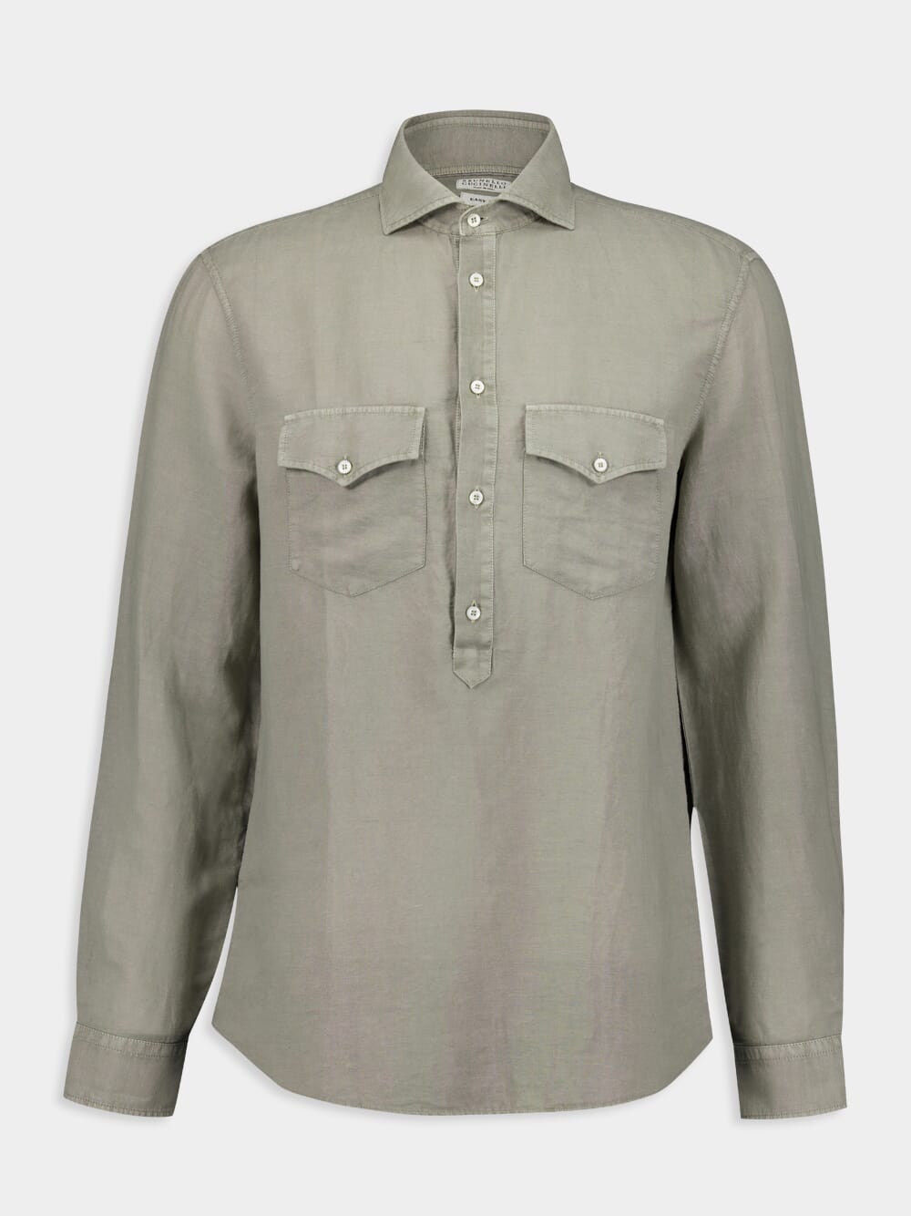 Sage Linen-Cotton Shirt