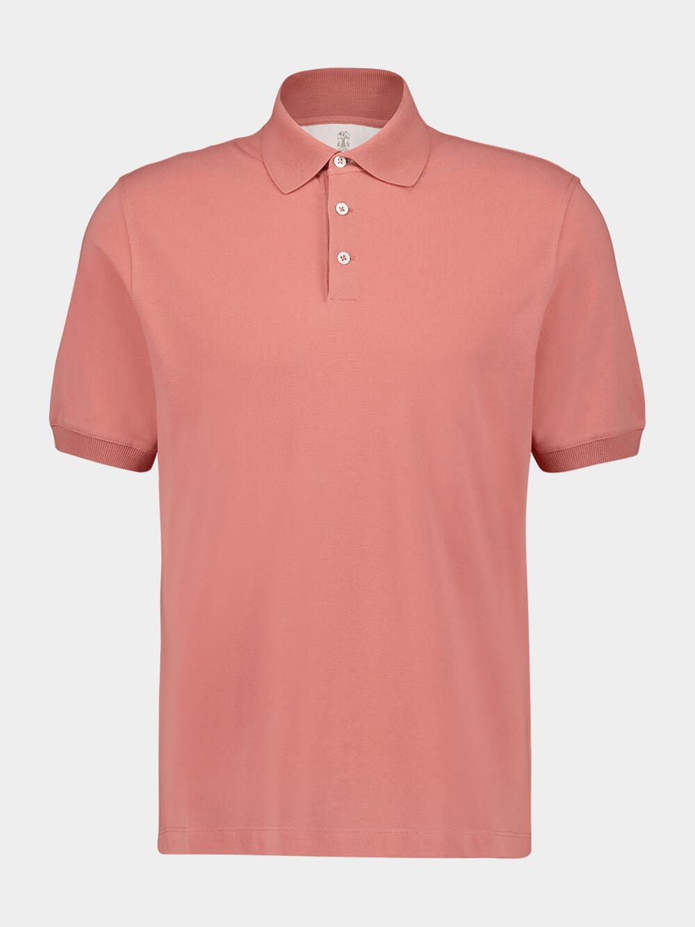 Salmon Pink Short-Sleeved Polo Shirt