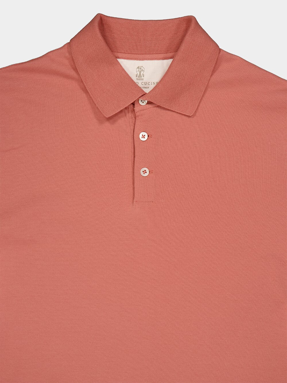 Salmon Pink Short-Sleeved Polo Shirt