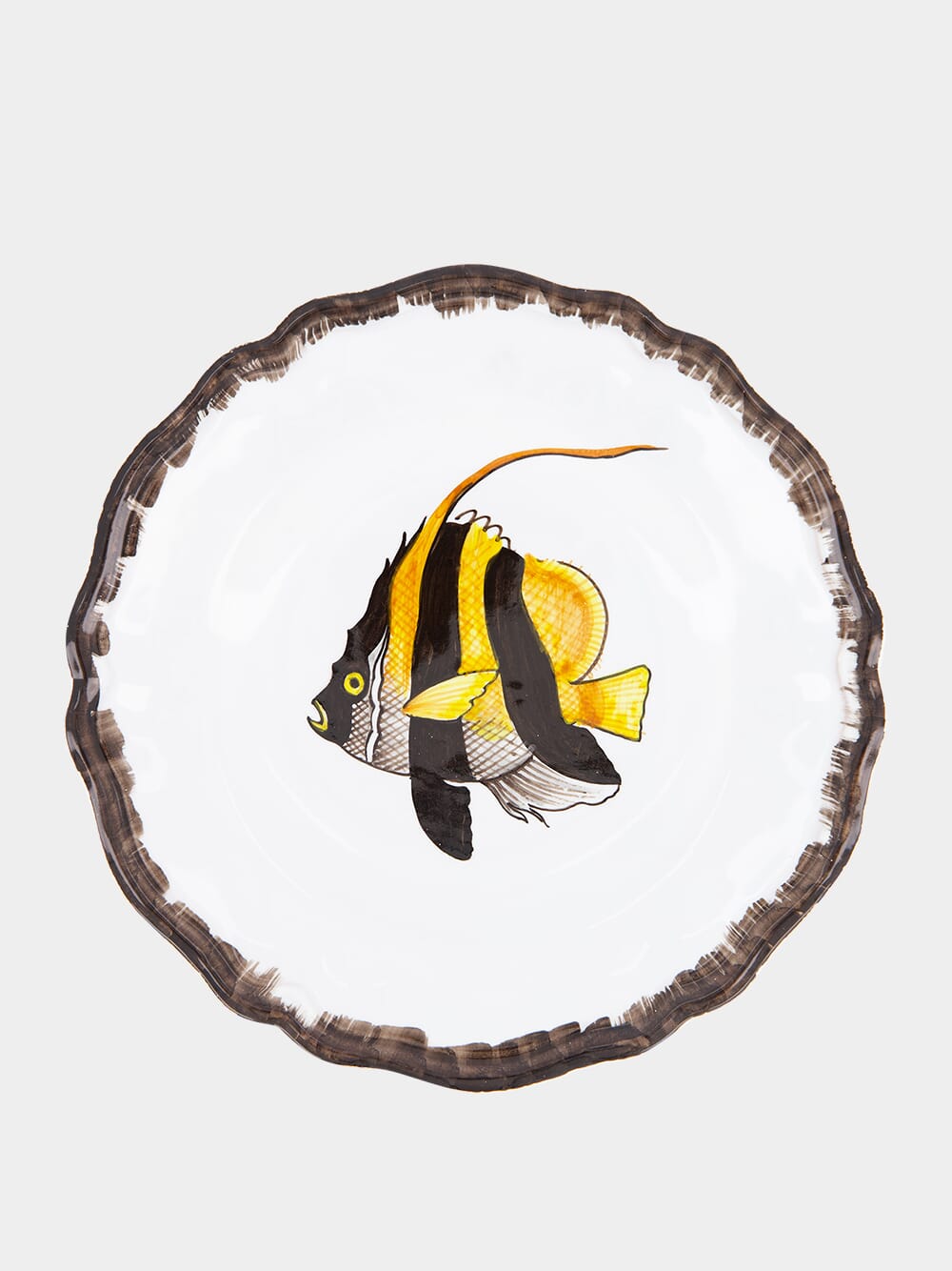 La Menagerie D'ete Fish Brown Dessert Plate