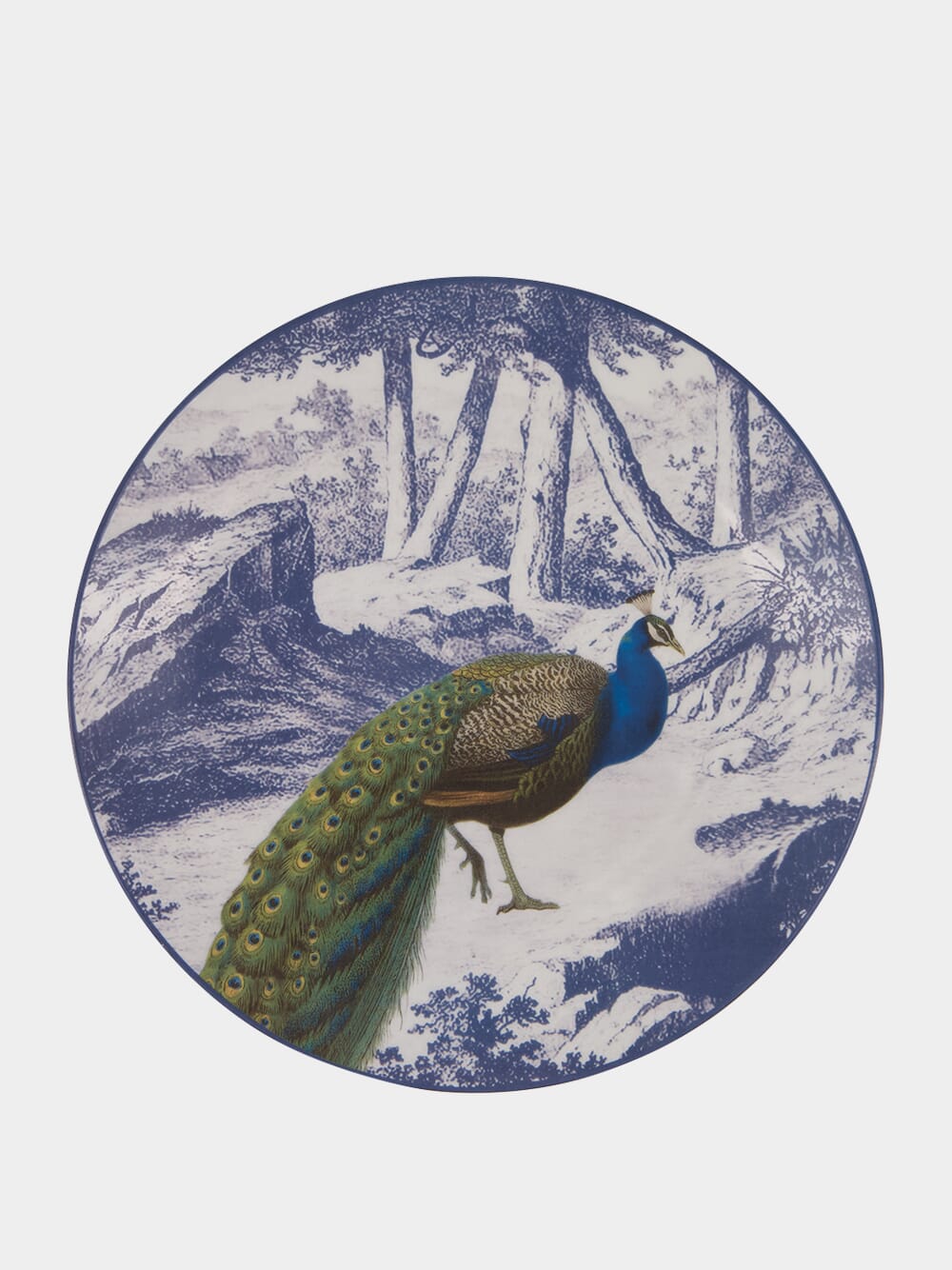 La Menagerie Ottomane Peacock dessert plate