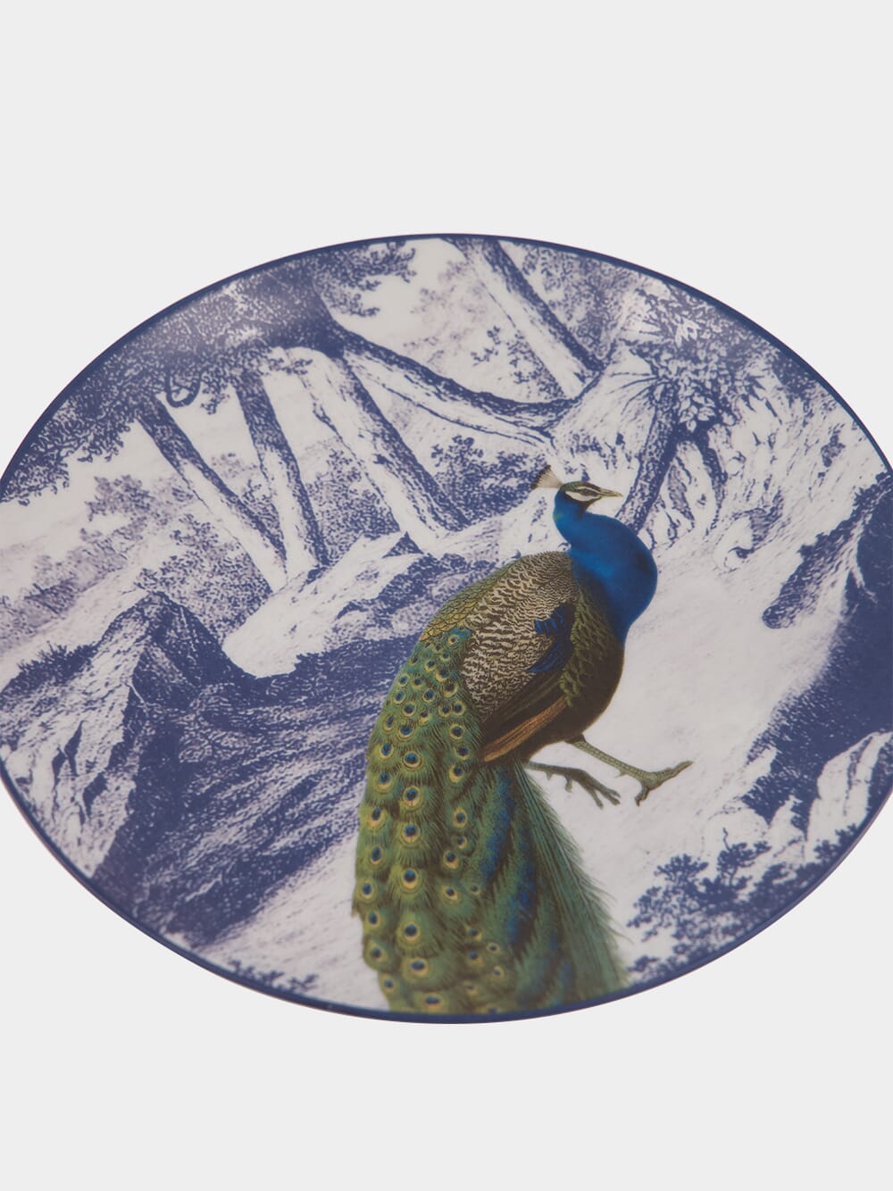 La Menagerie Ottomane Peacock dessert plate