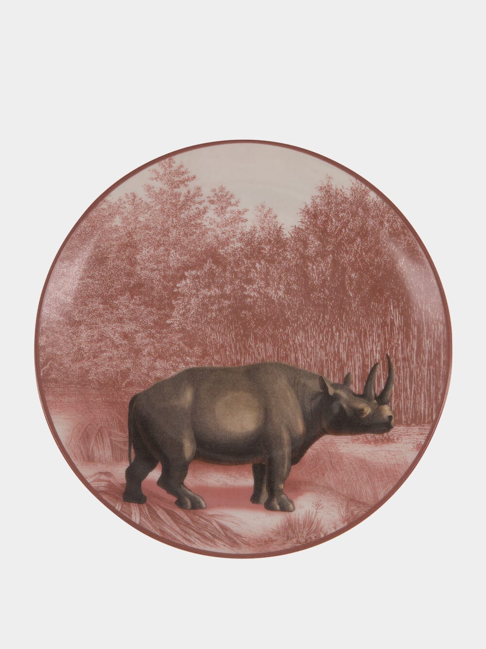 La Menagerie Ottomane Rhino dessert plate