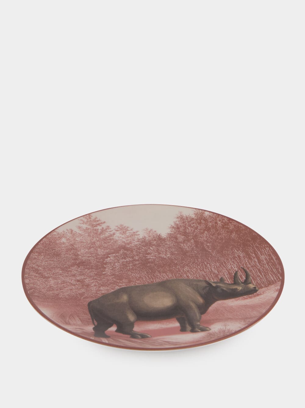 La Menagerie Ottomane Rhino dessert plate