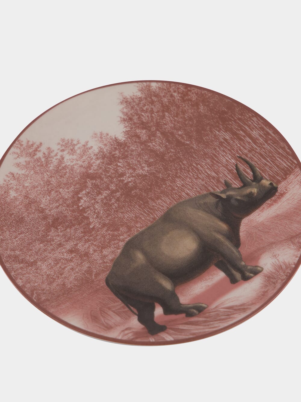 La Menagerie Ottomane Rhino dessert plate