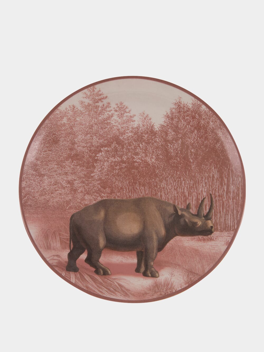 La Menagerie Ottomane Rhino dinner plate