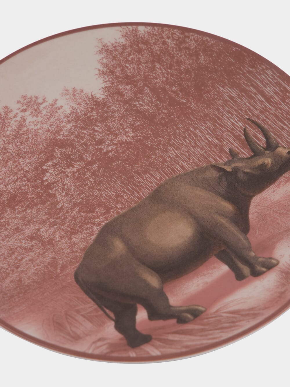 La Menagerie Ottomane Rhino dinner plate