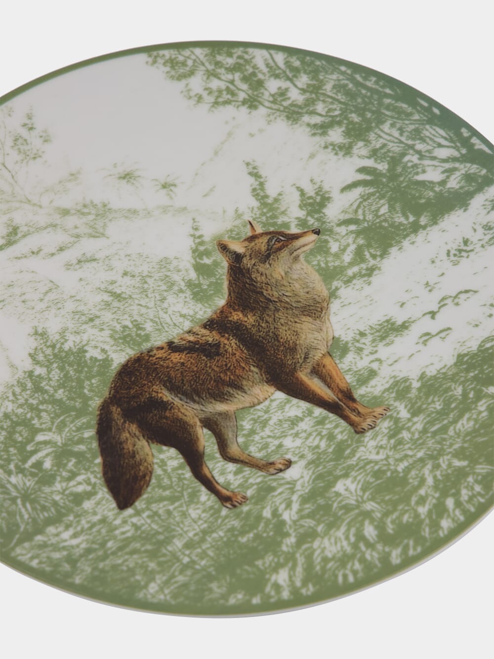 La Menagerie Ottomane Wolf dinner plate