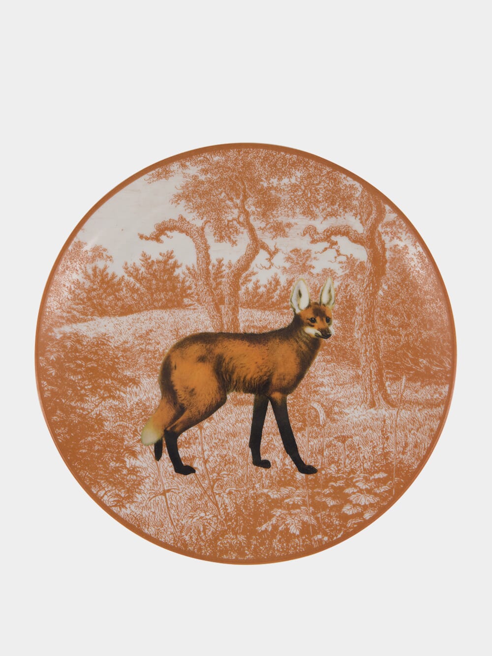 La Menagerie Ottomane Maned Wolf dessert plate