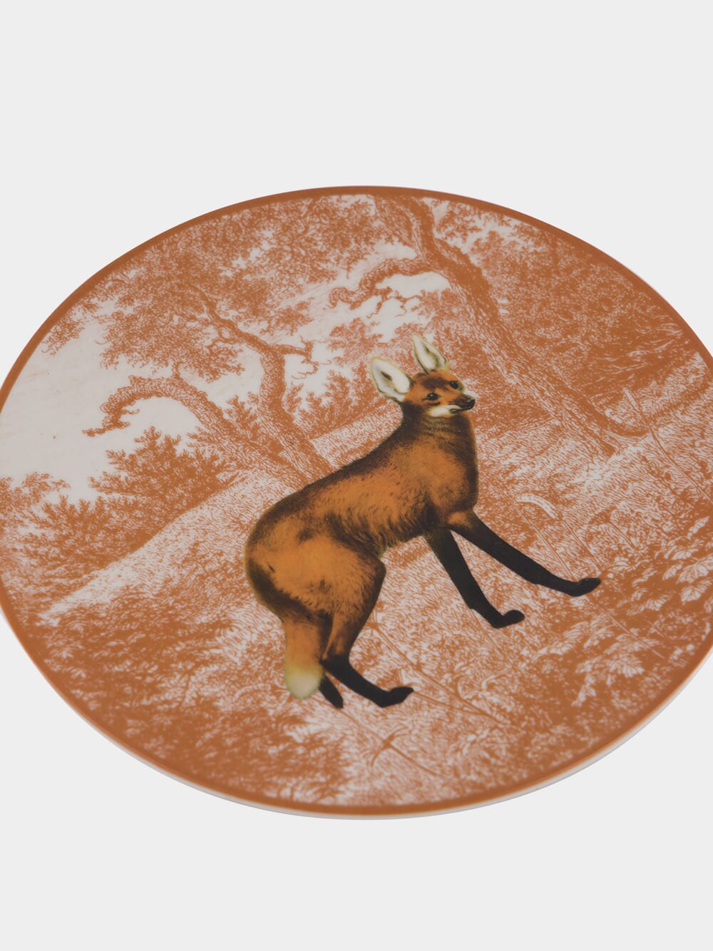 La Menagerie Ottomane Maned Wolf dessert plate