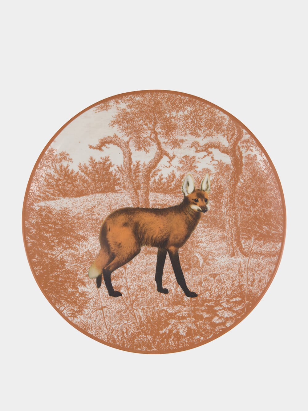 La Menagerie Ottomane Maned Wolf Dinner plate