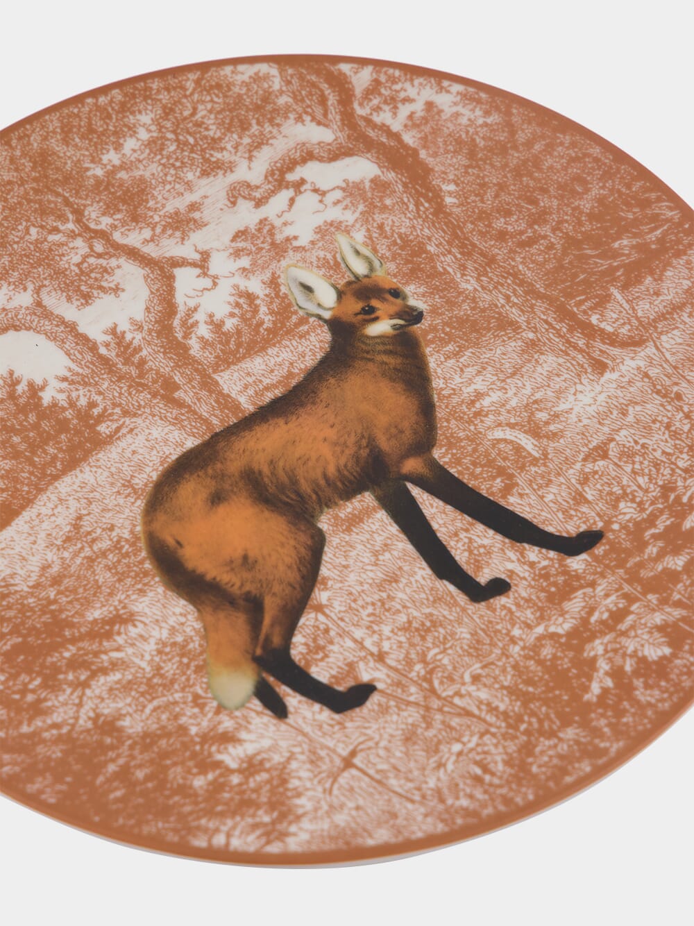 La Menagerie Ottomane Maned Wolf Dinner plate