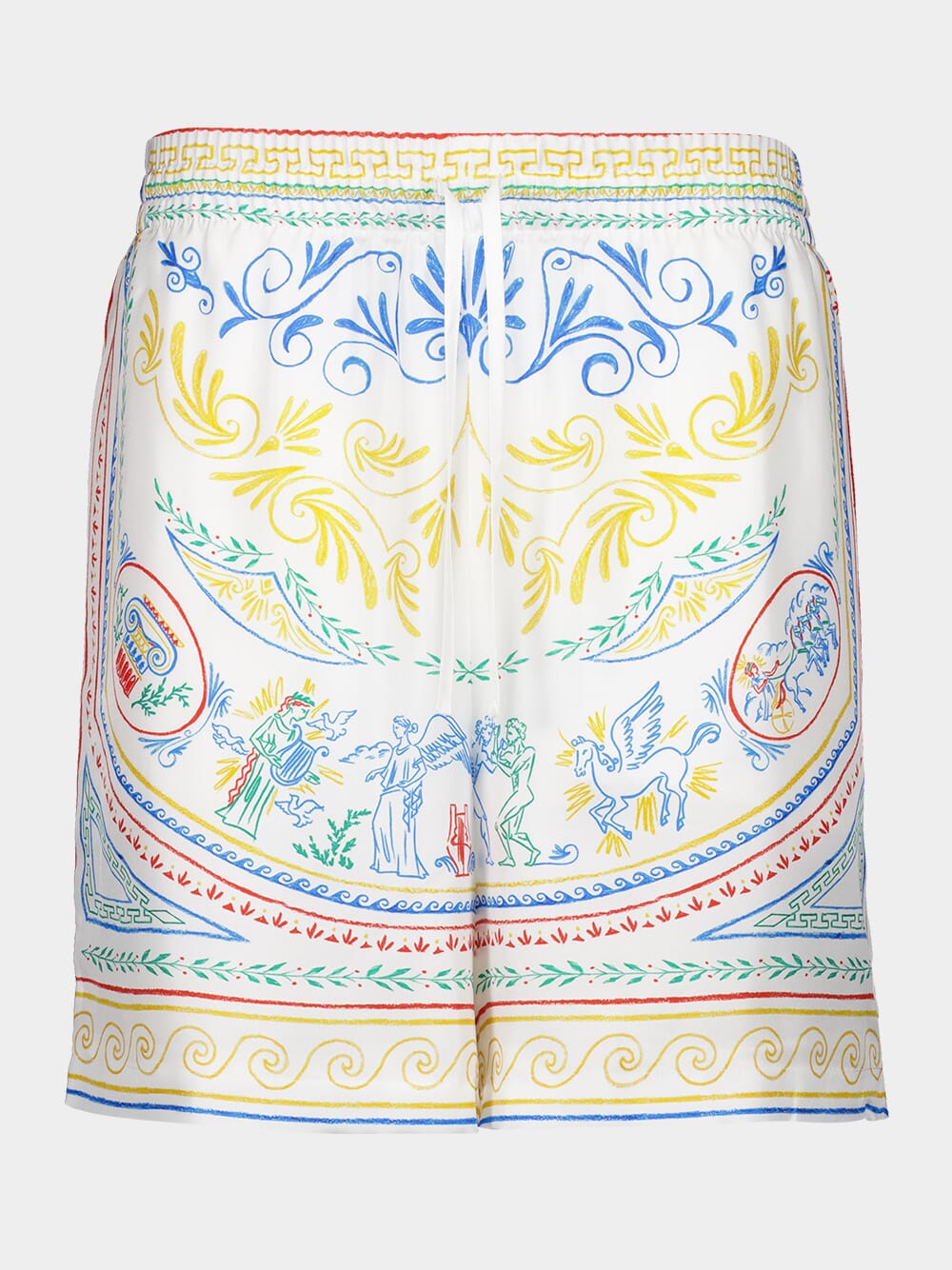 Crayon Vase Silk Twill Printed Shorts