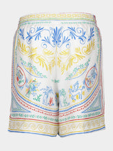 Casablanca Crayon Vase Silk Twill Printed Shorts