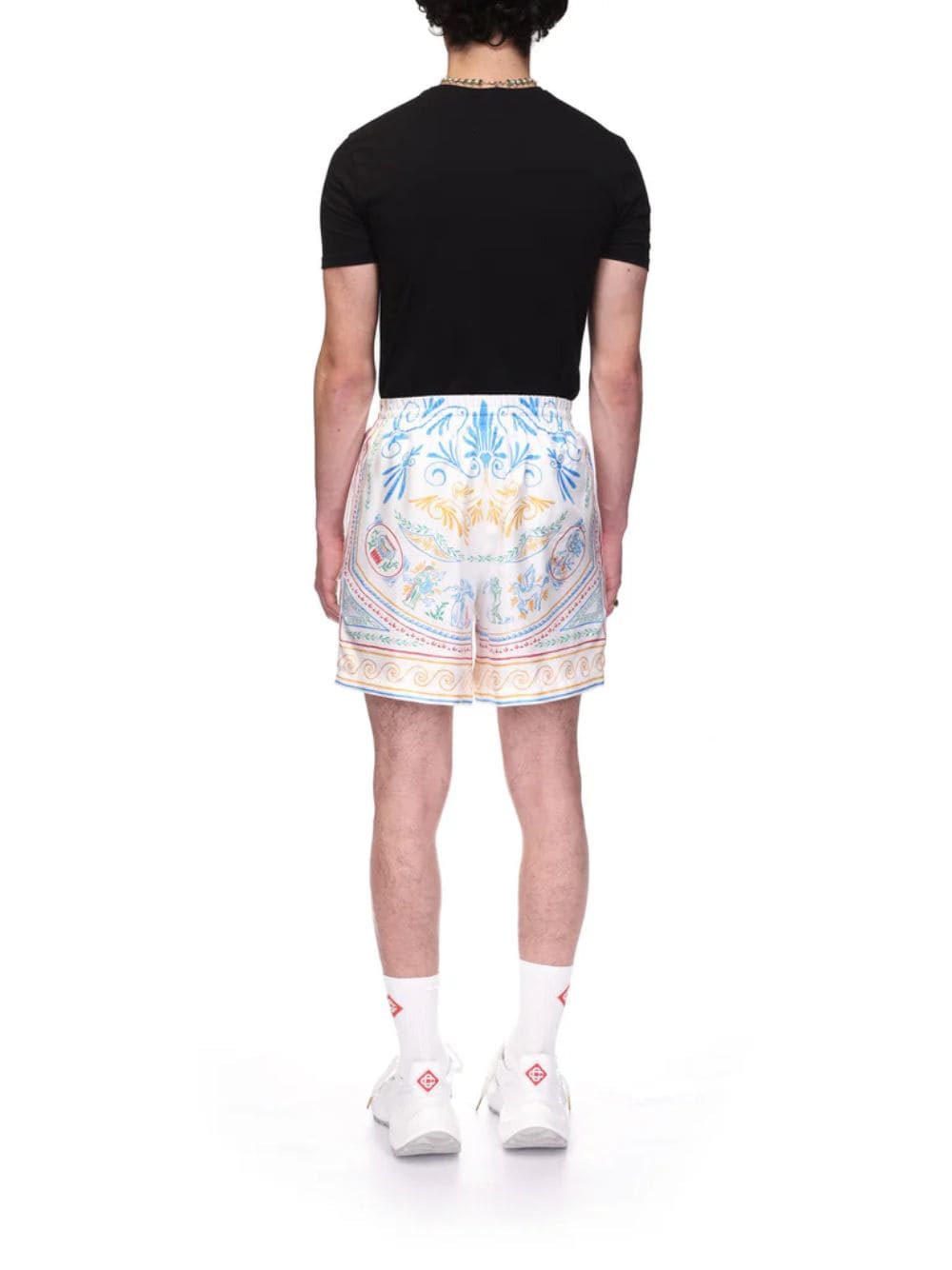 Crayon Vase Silk Twill Printed Shorts