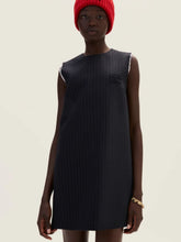 Miu Miu Navy Pinstriped Sleeveless Dress