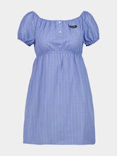Miu Miu Celeste Blue Cotton Mini Dress