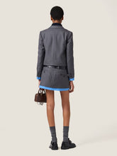 Miu Miu Anthracite Gray Gabardine Miniskirt