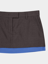 Miu Miu Anthracite Gray Gabardine Miniskirt