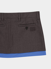 Miu Miu Anthracite Gray Gabardine Miniskirt