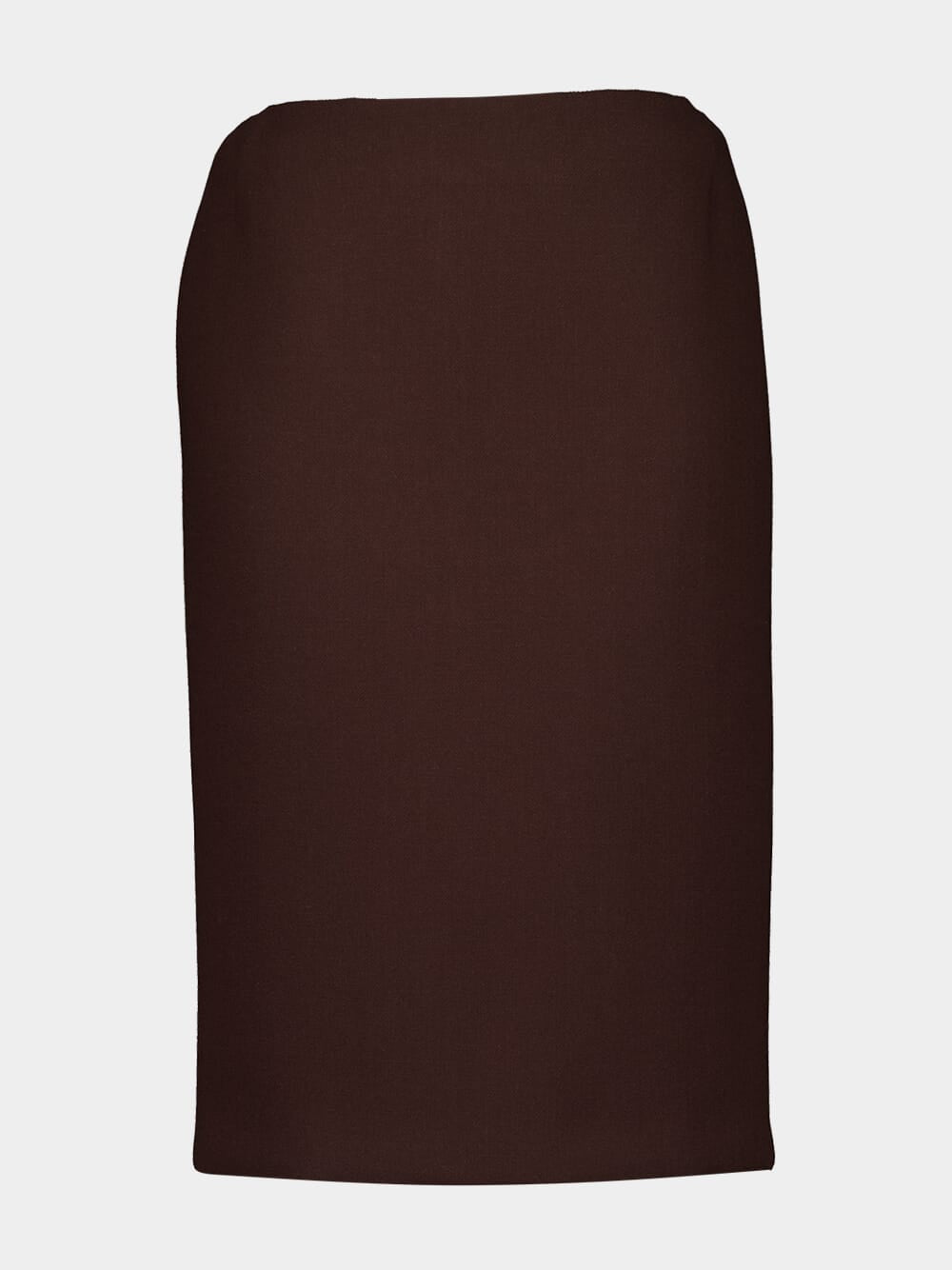 Brown pencil school skirt sale