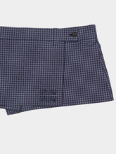 Miu Miu Navy Checked Technical Fabric Mini Skort