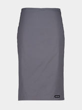 Miu Miu Iron Gray Stretch Poplin Pencil Skirt