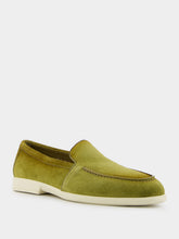 Santoni Malibu Green Suede Loafers