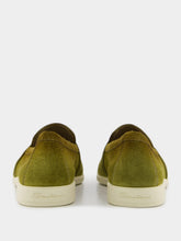 Santoni Malibu Green Suede Loafers
