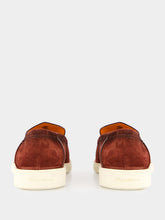 Santoni Burgundy Nubuck Loafer