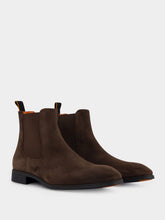 Santoni Brown Suede Chelsea Boots