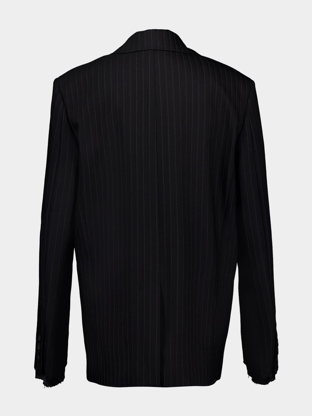 Black Giacche Gessato Blazer